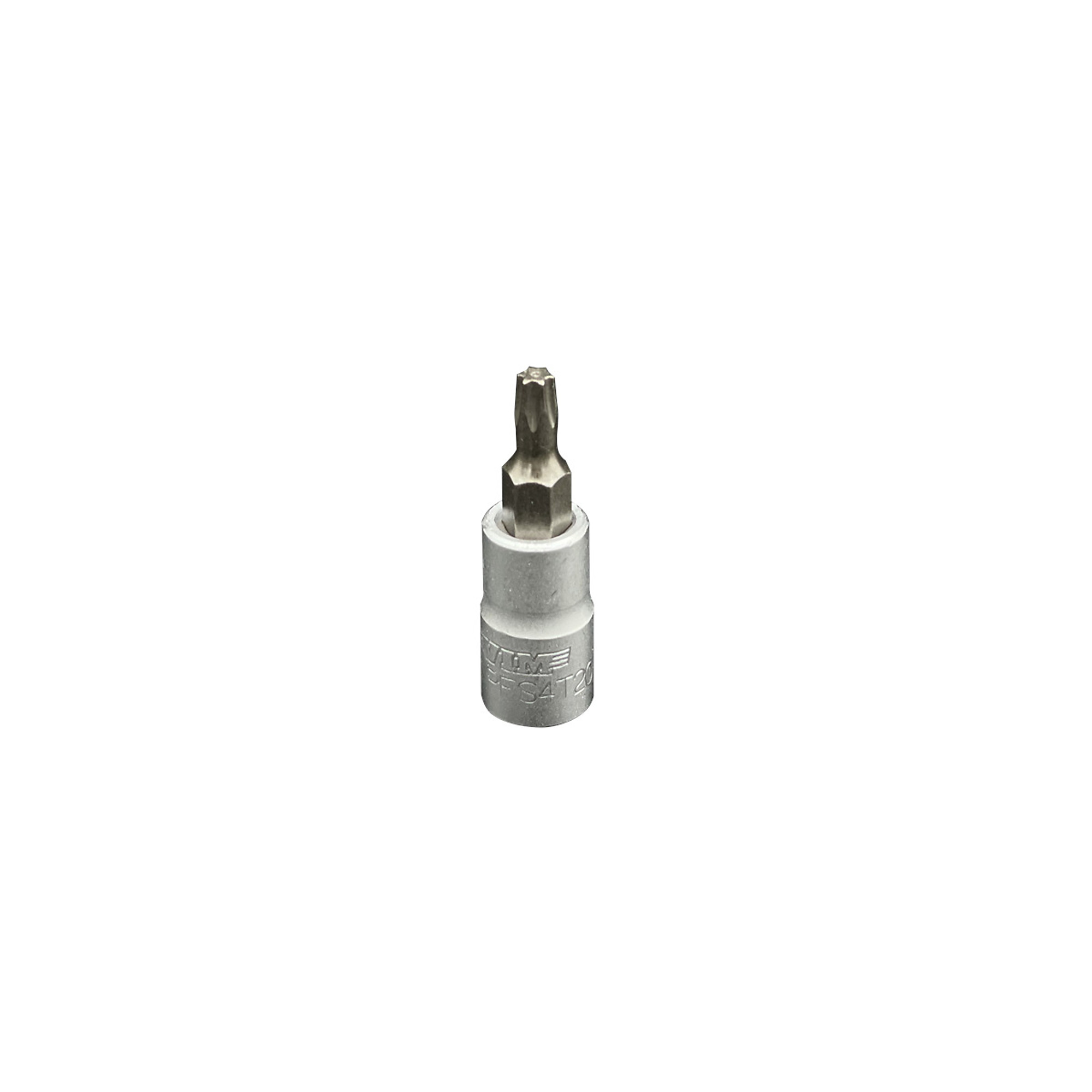 VIM Tools T20 Torx Bit — Gun Metal Gray, Satin Chrome, 1/4in. Square Drive, Model# VIMPFS4T20